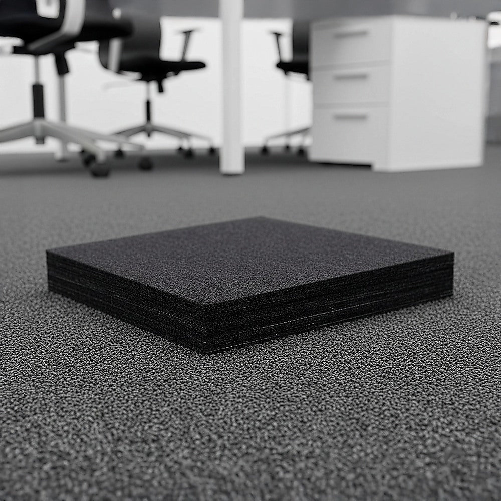 5m² Black Carpet Tiles Set – Commercial & Domestic Flooring for Office, Retail, Home