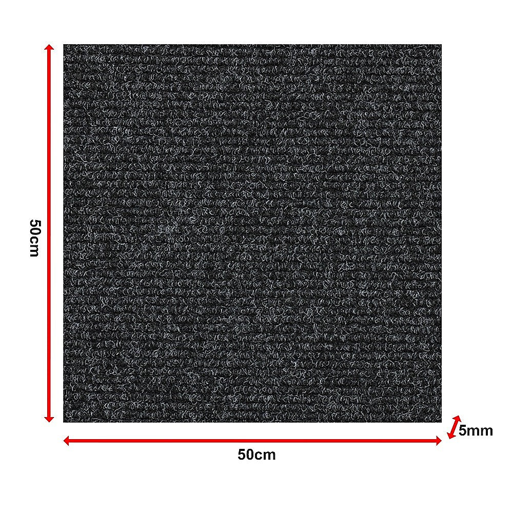 5m² Black Carpet Tiles Set – Commercial & Domestic Flooring for Office, Retail, Home