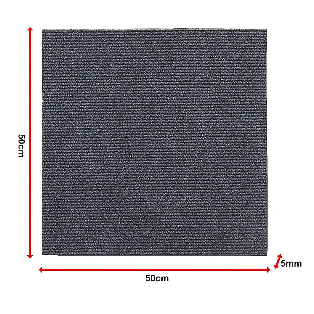 5m² Dark Grey Carpet Tiles Set – Commercial & Domestic Flooring for Office, Retail, Home