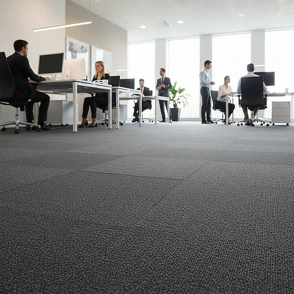 5m² Dark Grey Carpet Tiles Set – Commercial & Domestic Flooring for Office, Retail, Home