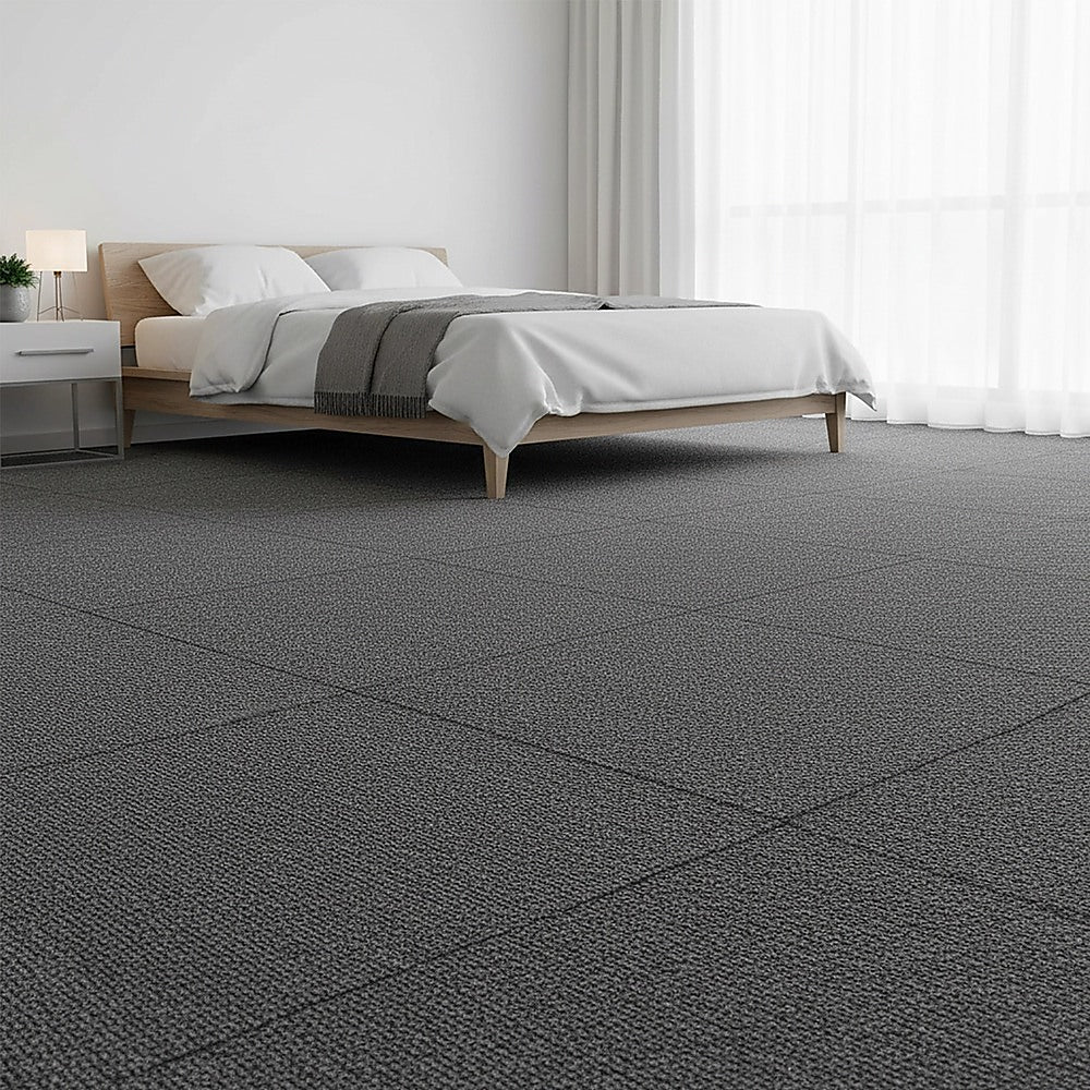 5m² Dark Grey Carpet Tiles Set – Commercial & Domestic Flooring for Office, Retail, Home
