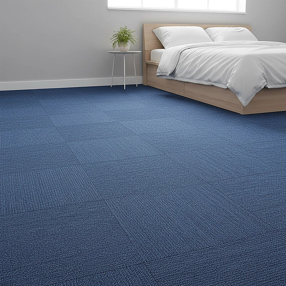 5m² Blue Carpet Tiles Set – Commercial & Domestic Flooring for Office, Retail, Home