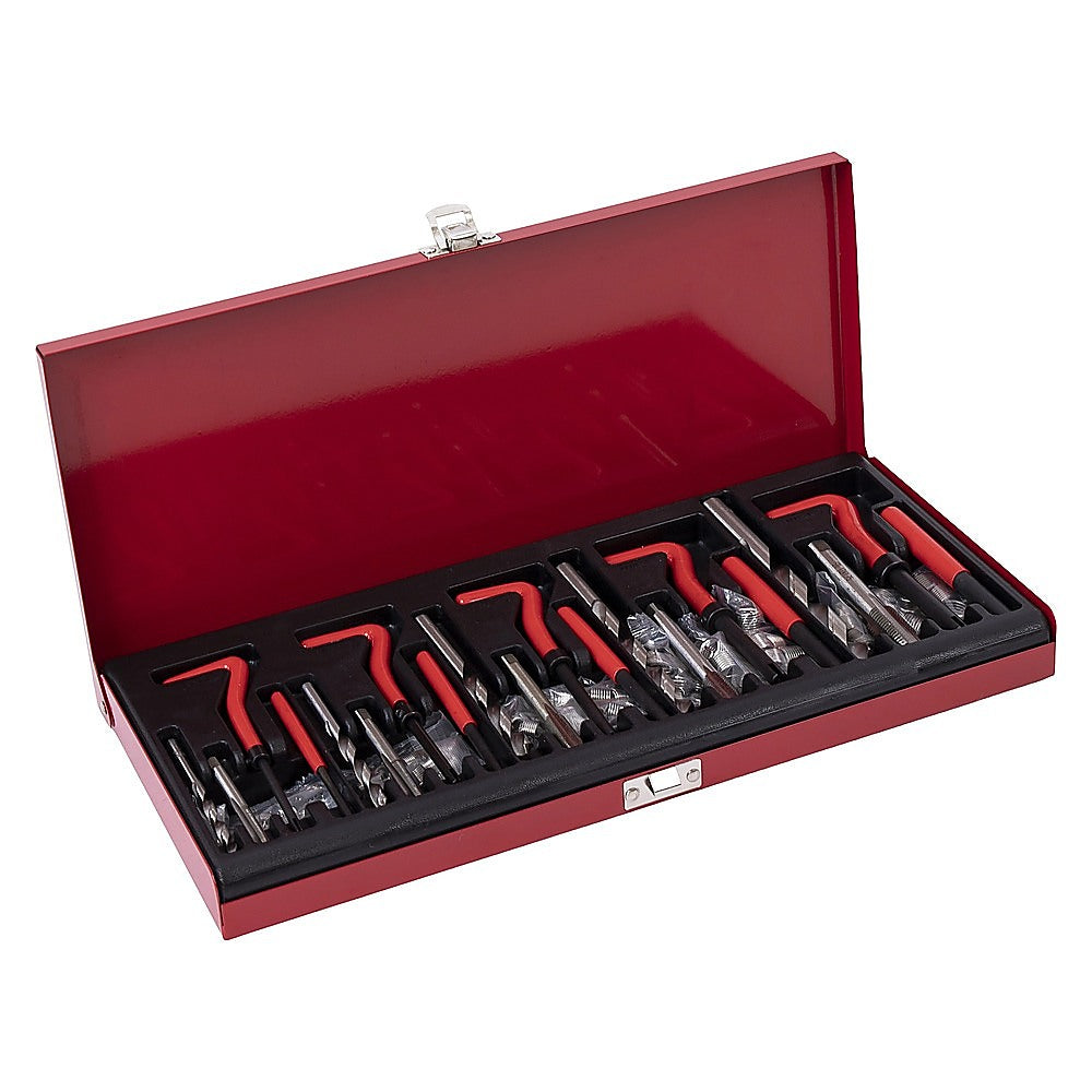 131pc Helicoil-Type Thread Repair Kit – Metric Insert Tool Set for Damaged Threads