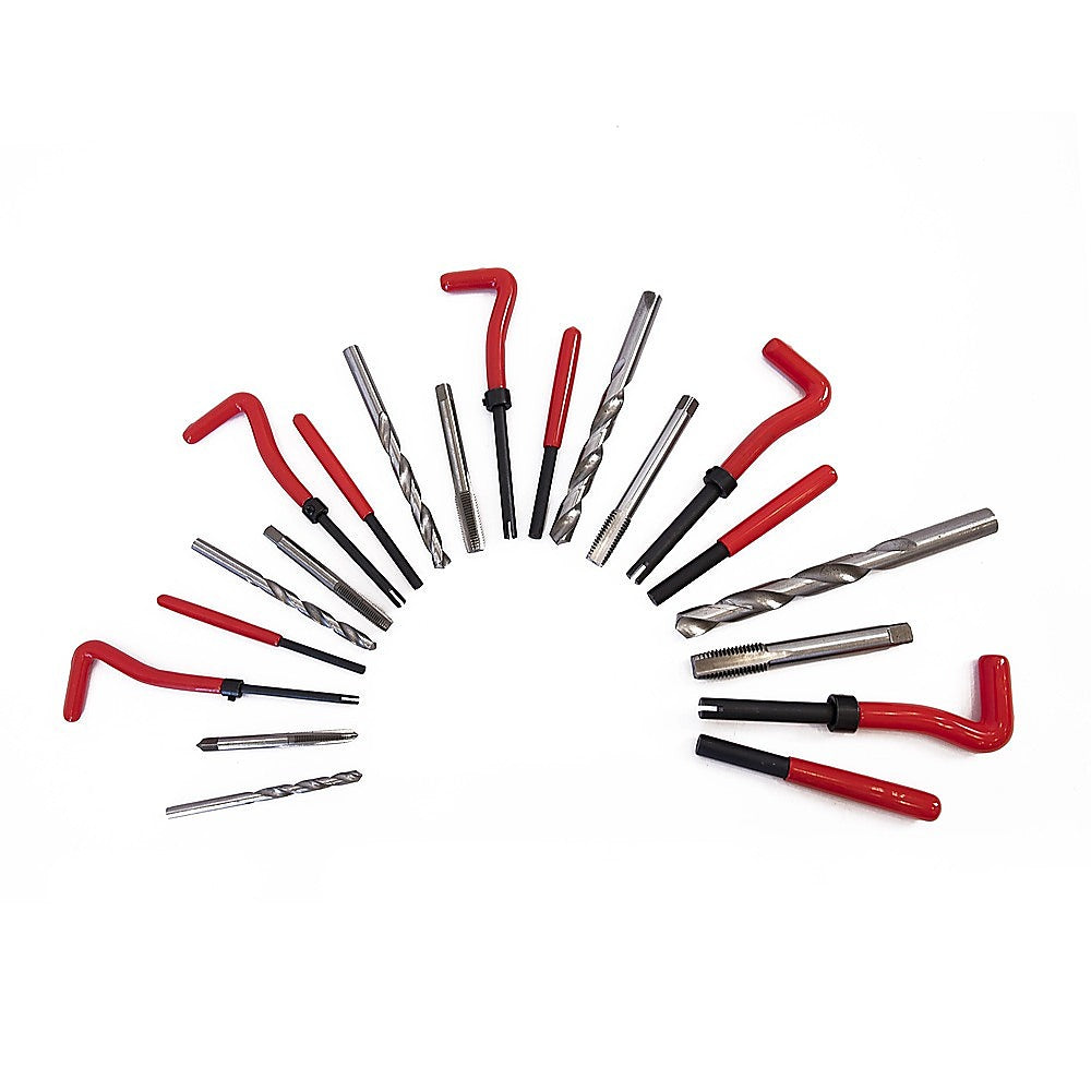 131pc Helicoil-Type Thread Repair Kit – Metric Insert Tool Set for Damaged Threads
