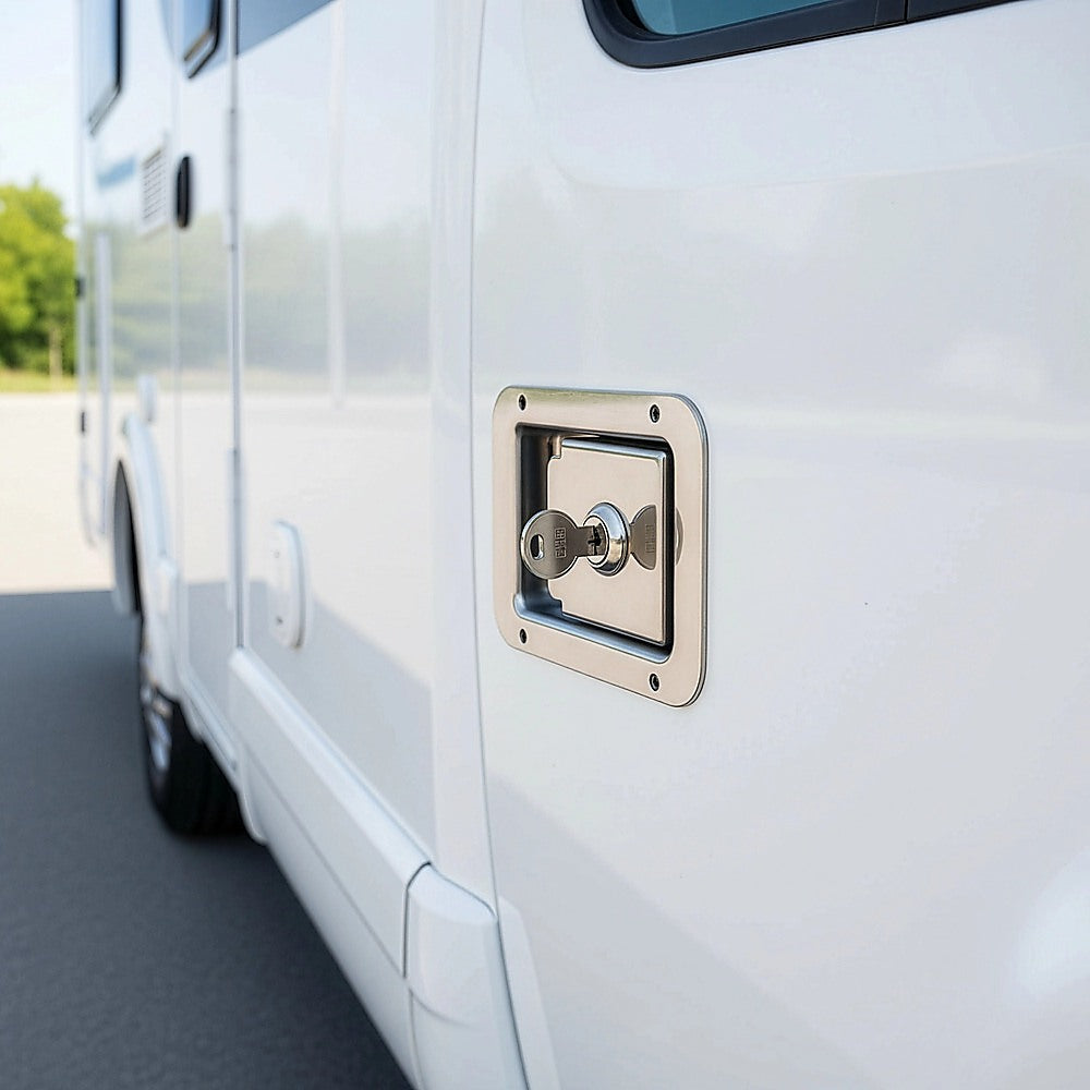 4 x Toolbox Lock Steel Paddle Handles – Heavy Duty Trailer Door Latch Set for Ute & Tool Cabinets