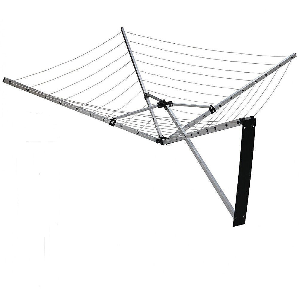 26m Folding Dryer for Laundry & Washing - Wall Mounted 5 Arm Clothes Airer
