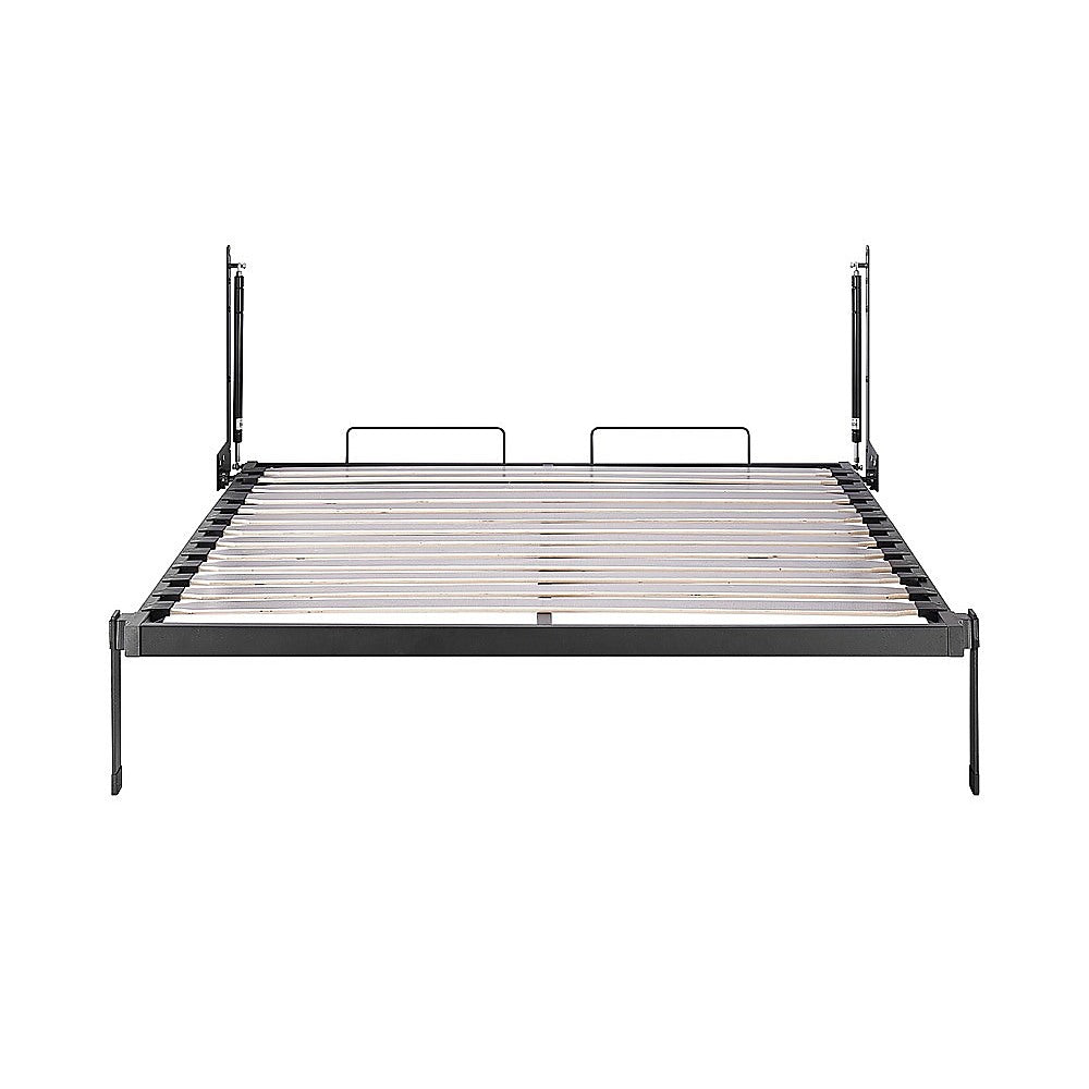 Double DIY Wall Bed Hardware Kit with Black handle – Frame & Mechanism for Custom Build