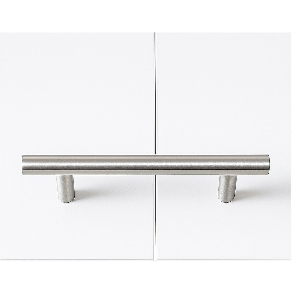 Single Wall Bed in White – Space Saving Murphy Bed Kit with Silver Door Handle