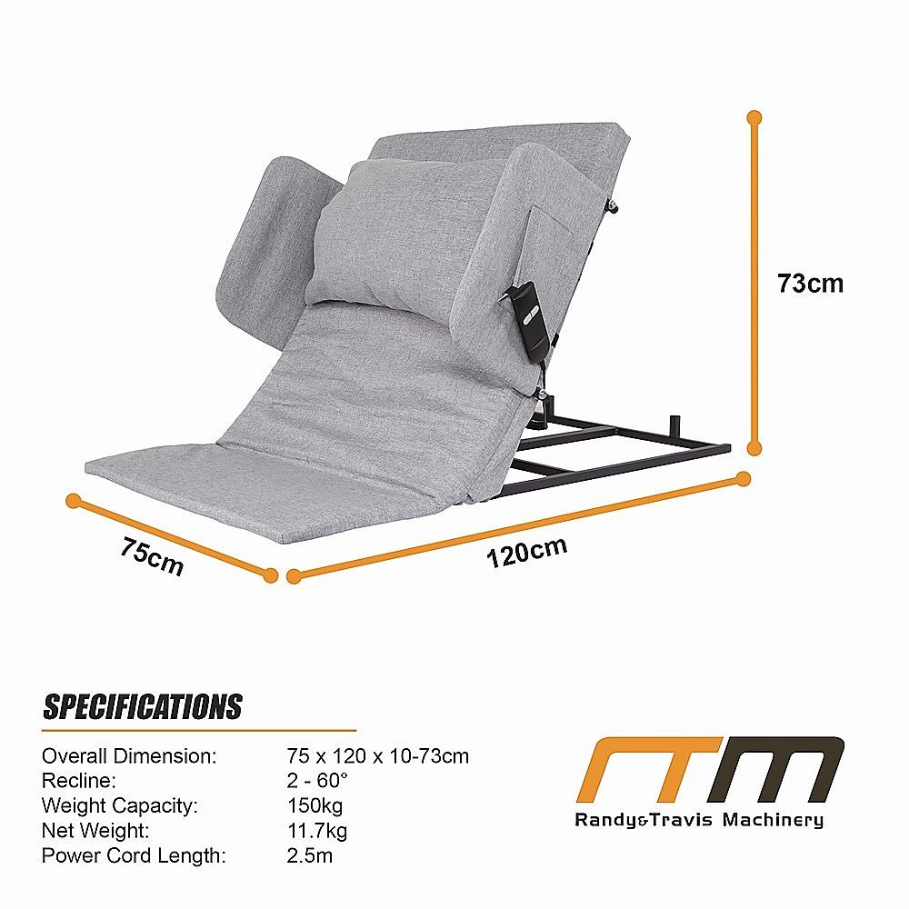 Electric Adjustable Bed Backrest – Power Lift Support with Remote for Sitting & Comfort