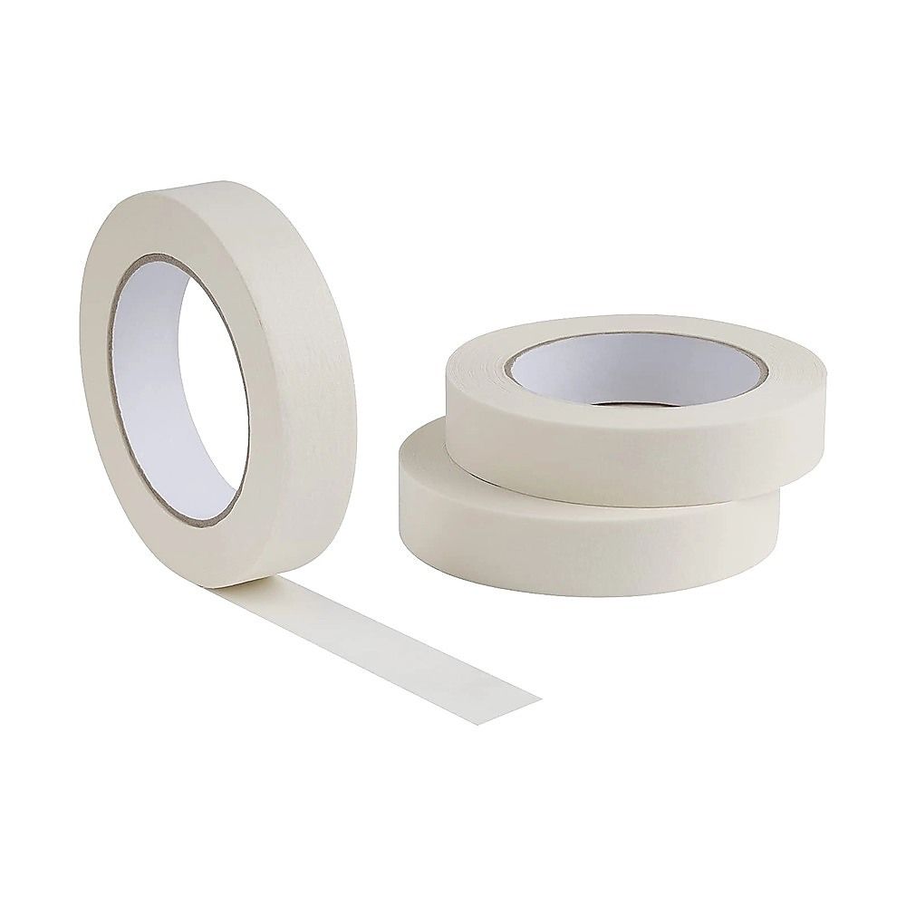 72 x White Masking Tape Rolls – 24mm x 50m Painters Adhesive Tape for Painting
