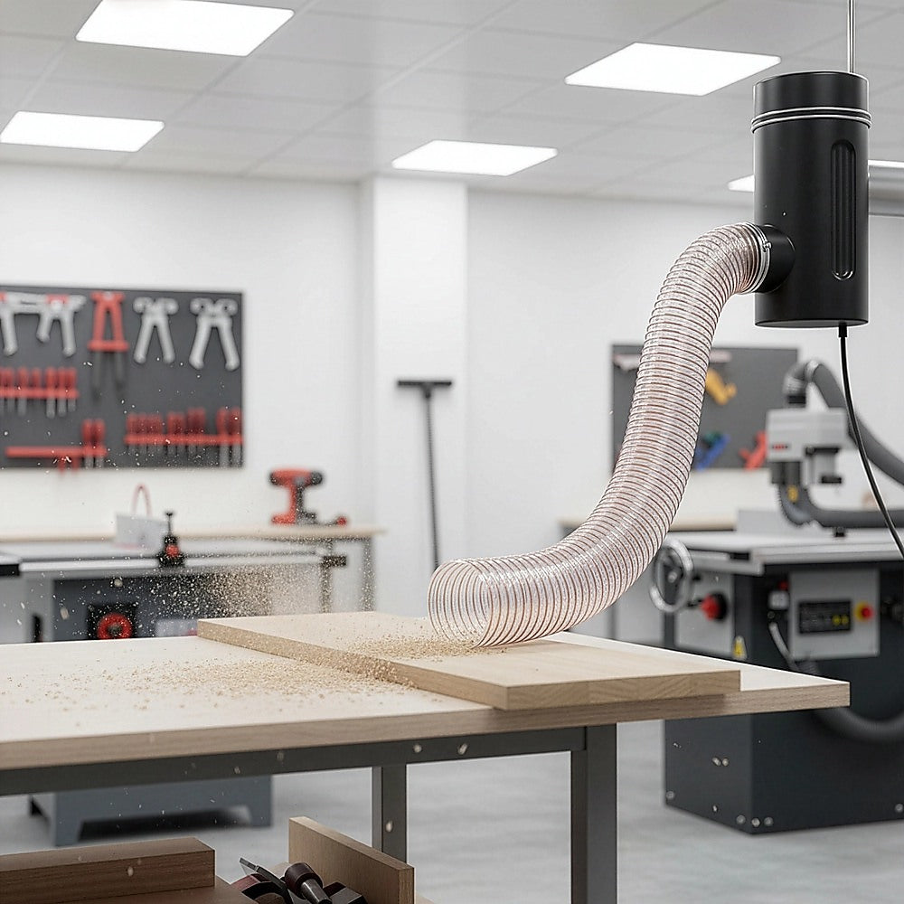 5m Dust Extraction Hose 100mm – Flexible PU Ducting for Workshops