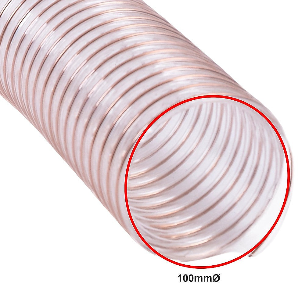 5m Dust Extraction Hose 100mm – Flexible PU Ducting for Workshops