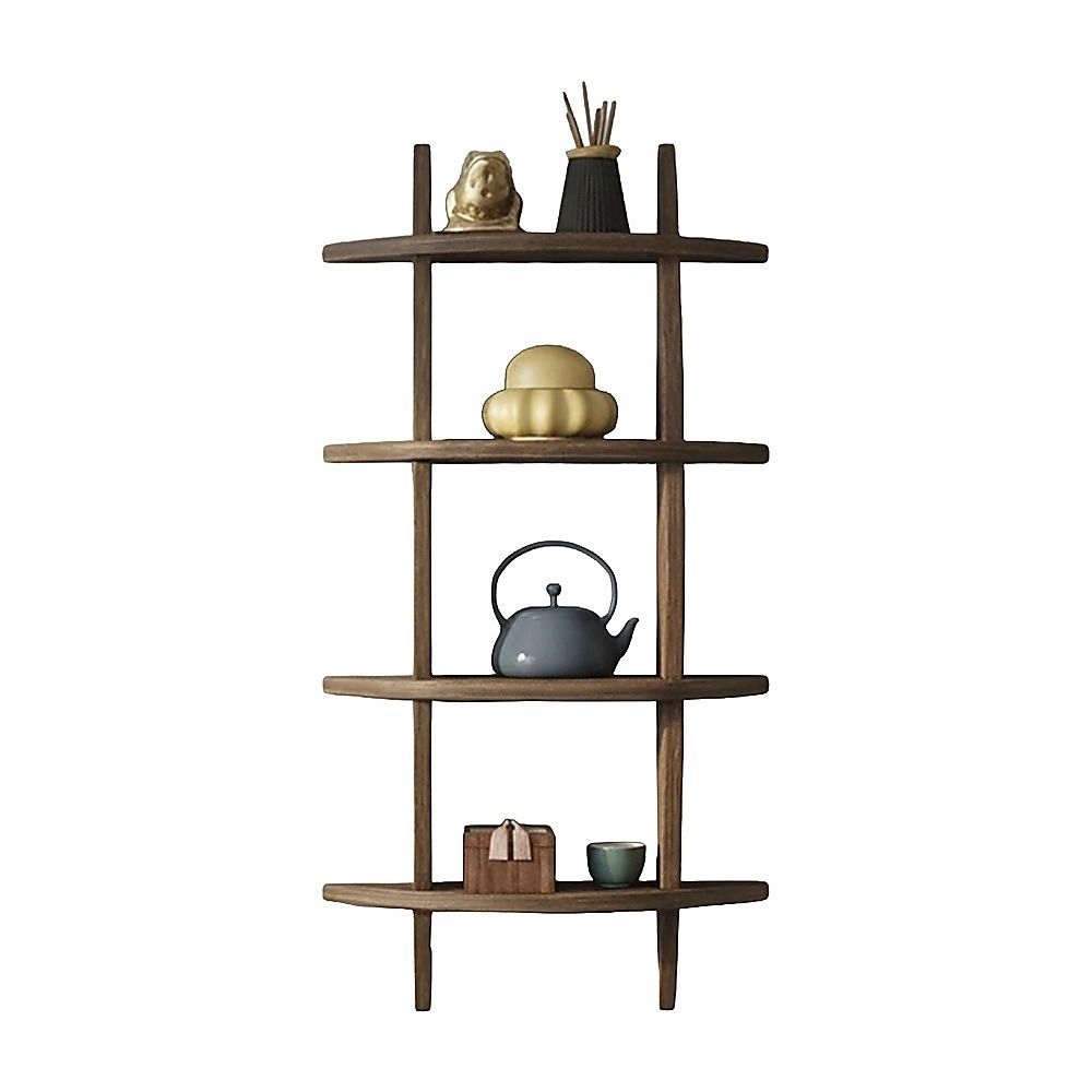Wall Mounted Solid Wood Shelf Display Stand for Home & Office