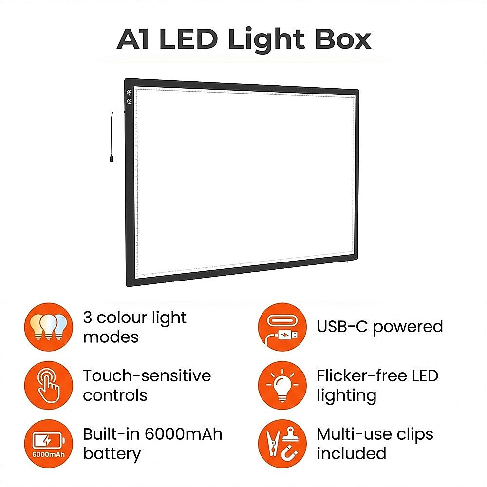 A1 LED Light Box for Drawing, Calligraphy & Tracing Artists Pad