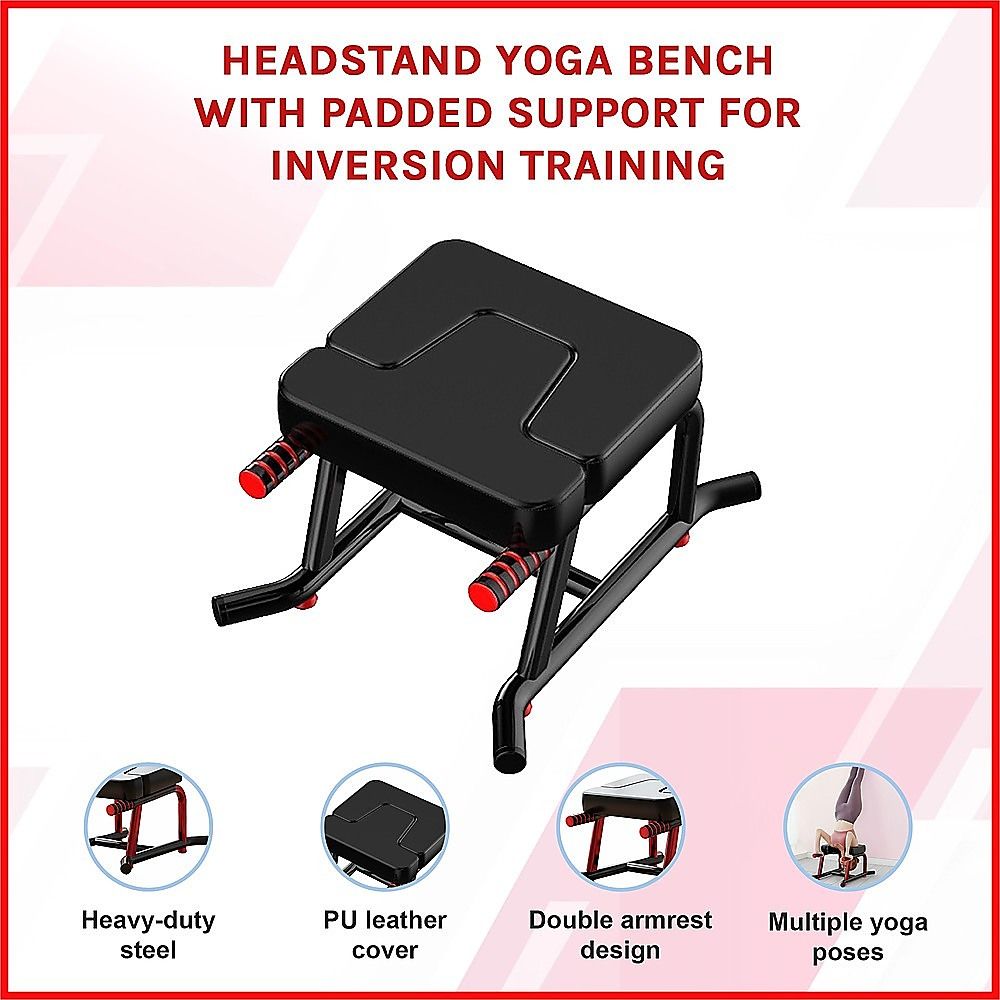 Headstand Yoga Bench with Padded Support for Inversion Training