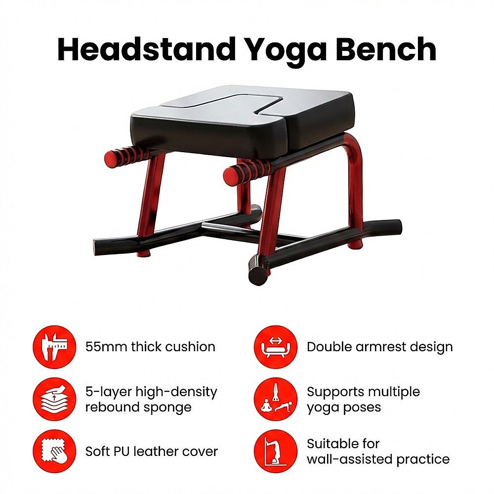 Headstand Yoga Bench with Padded Support for Inversion Training