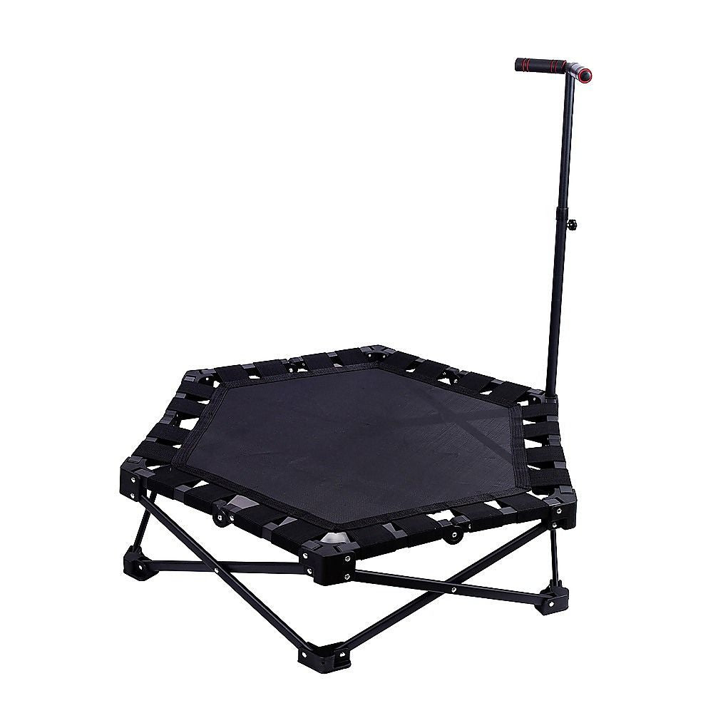 Foldable Fitness Trampoline with Handle Compact Folding Rebounder