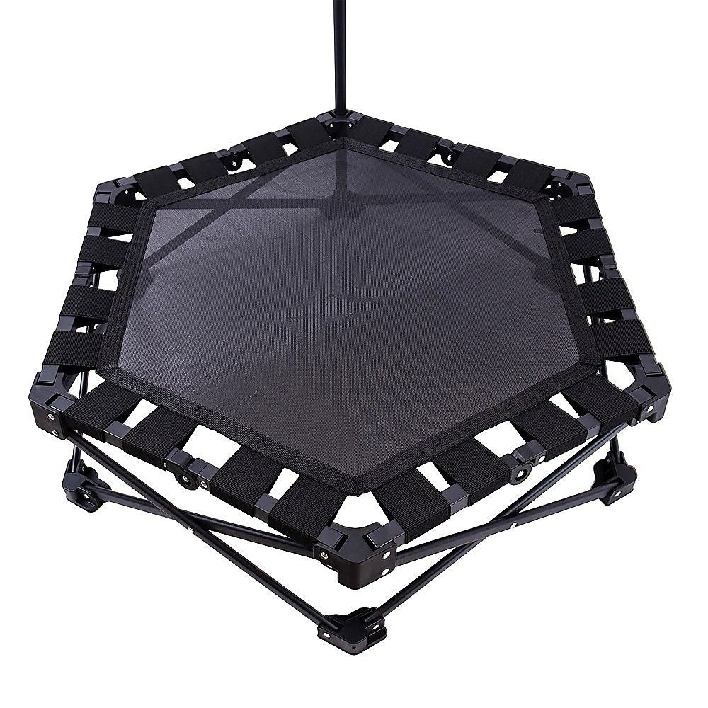 Foldable Fitness Trampoline with Handle Compact Folding Rebounder