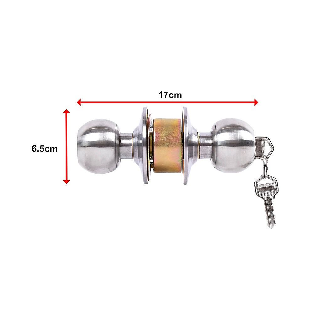 Round Door Lock Knob Set for Internal and Entry Doors