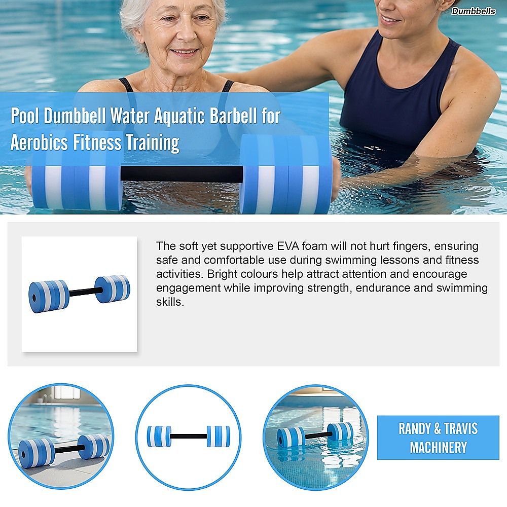 Pool Dumbbell Water Aquatic Barbell for Aerobics Fitness Training