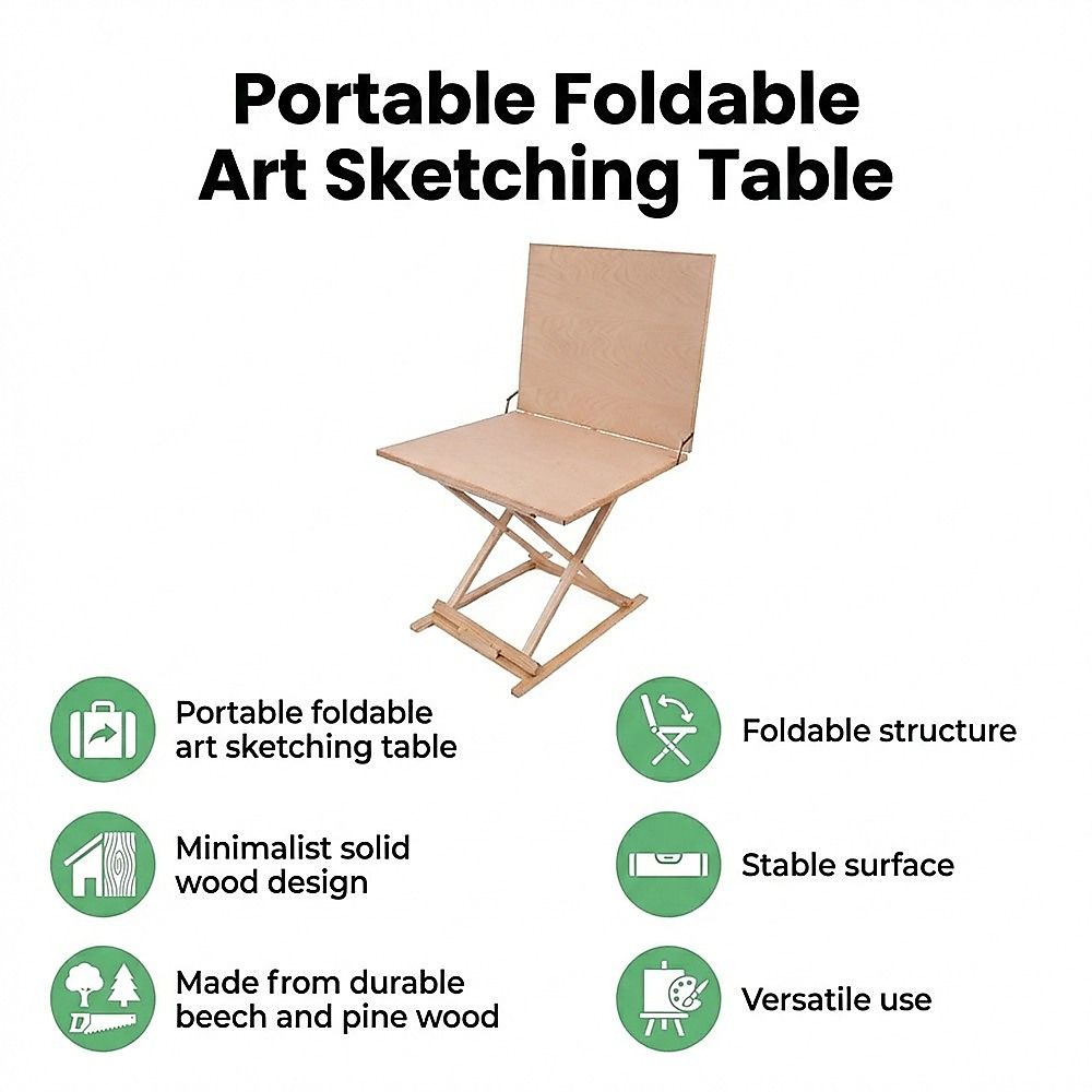 Portable Foldable Art Sketching Table Painting Drawing Easel Artists