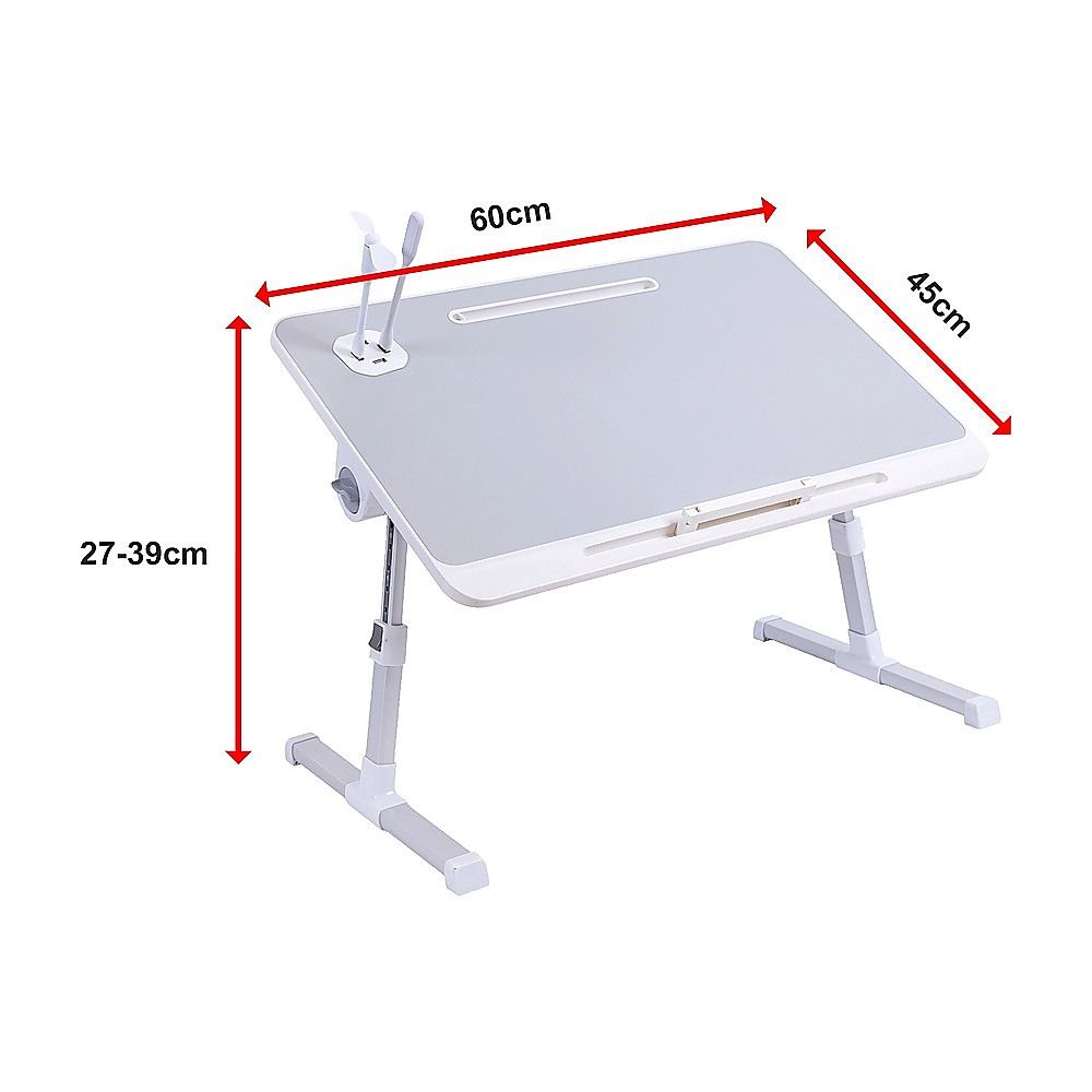 Adjustable Laptop Table Stand Lap Bed Tray for Home Office Use