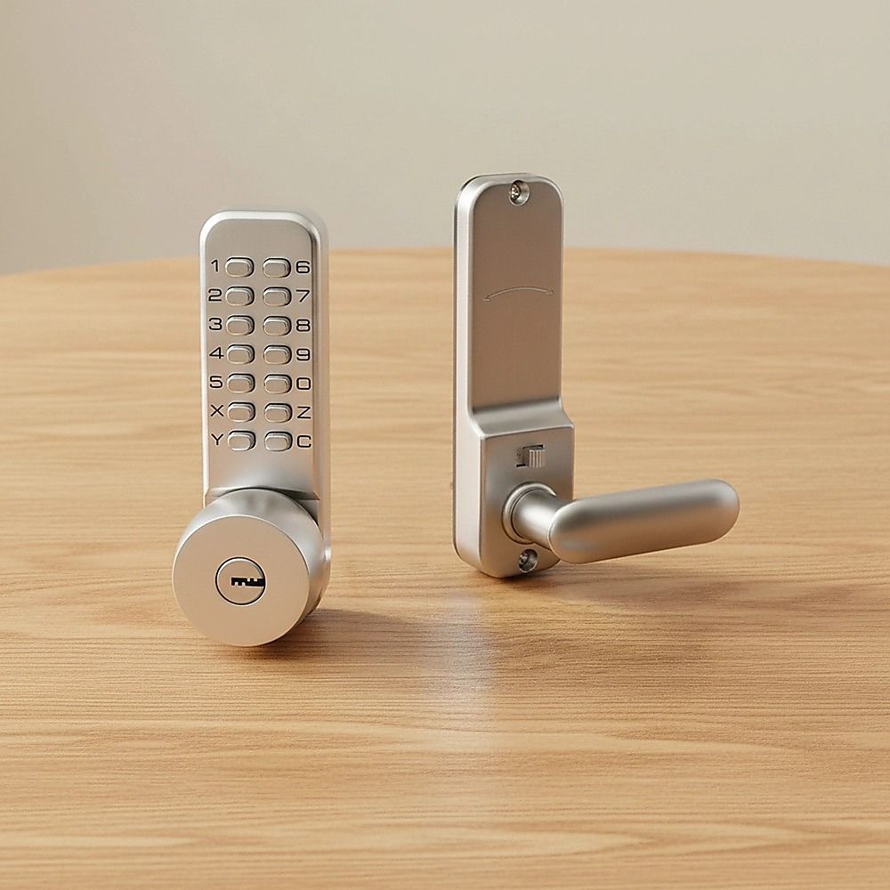 Mechanical Keyless Door Lock with Handle for Garage Office