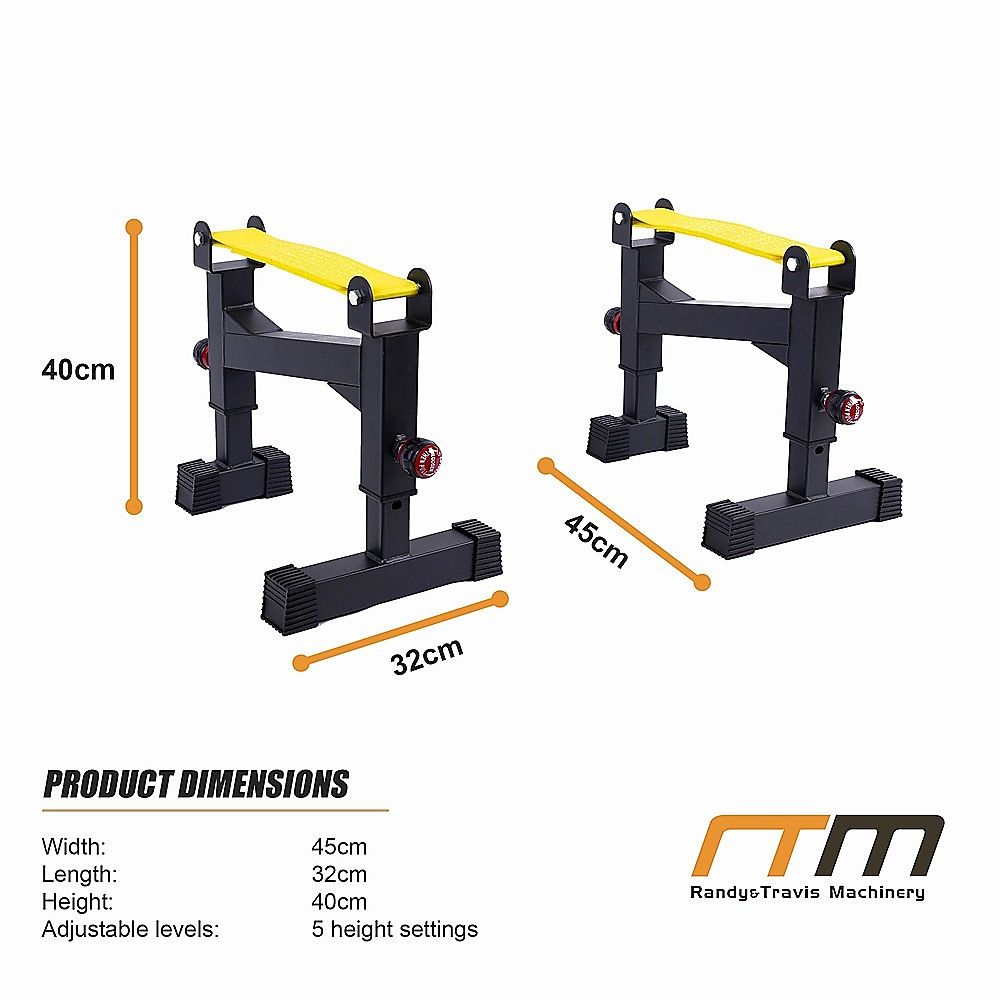 2x Deadlift Sling Racks Barbell Jack Squat Wedge
