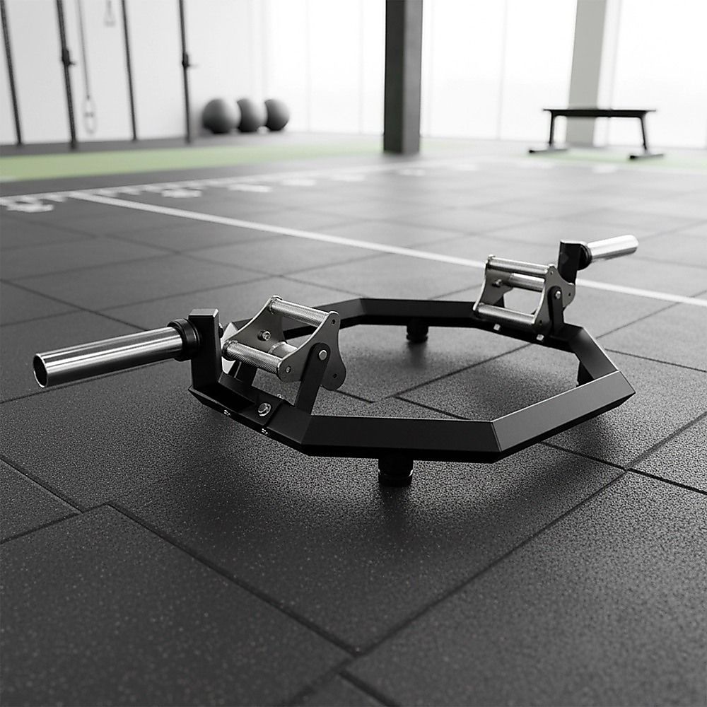 Fitness EZ Load Hex Trap Bar with Knurled Tri Grip