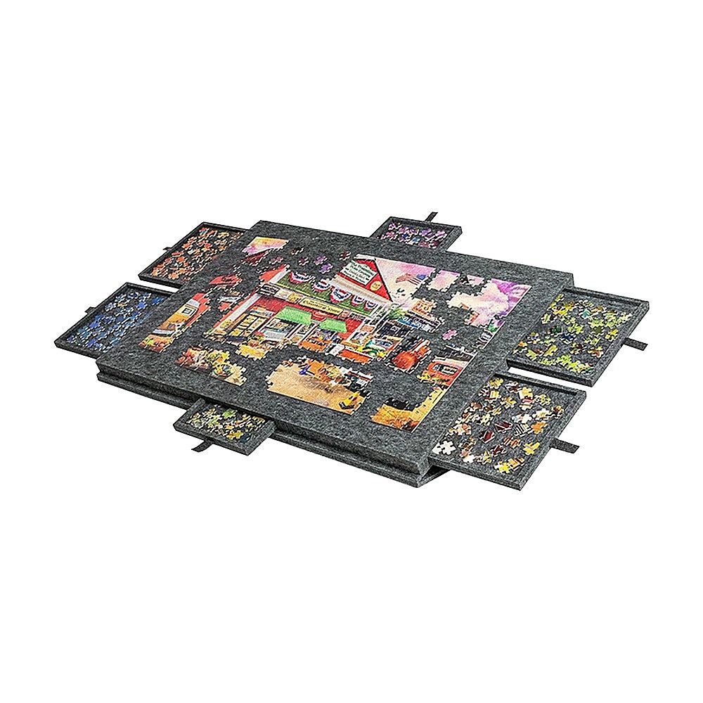 1000 Piece Felt Jigsaw Puzzle Board with 6 Drawers Portable Table