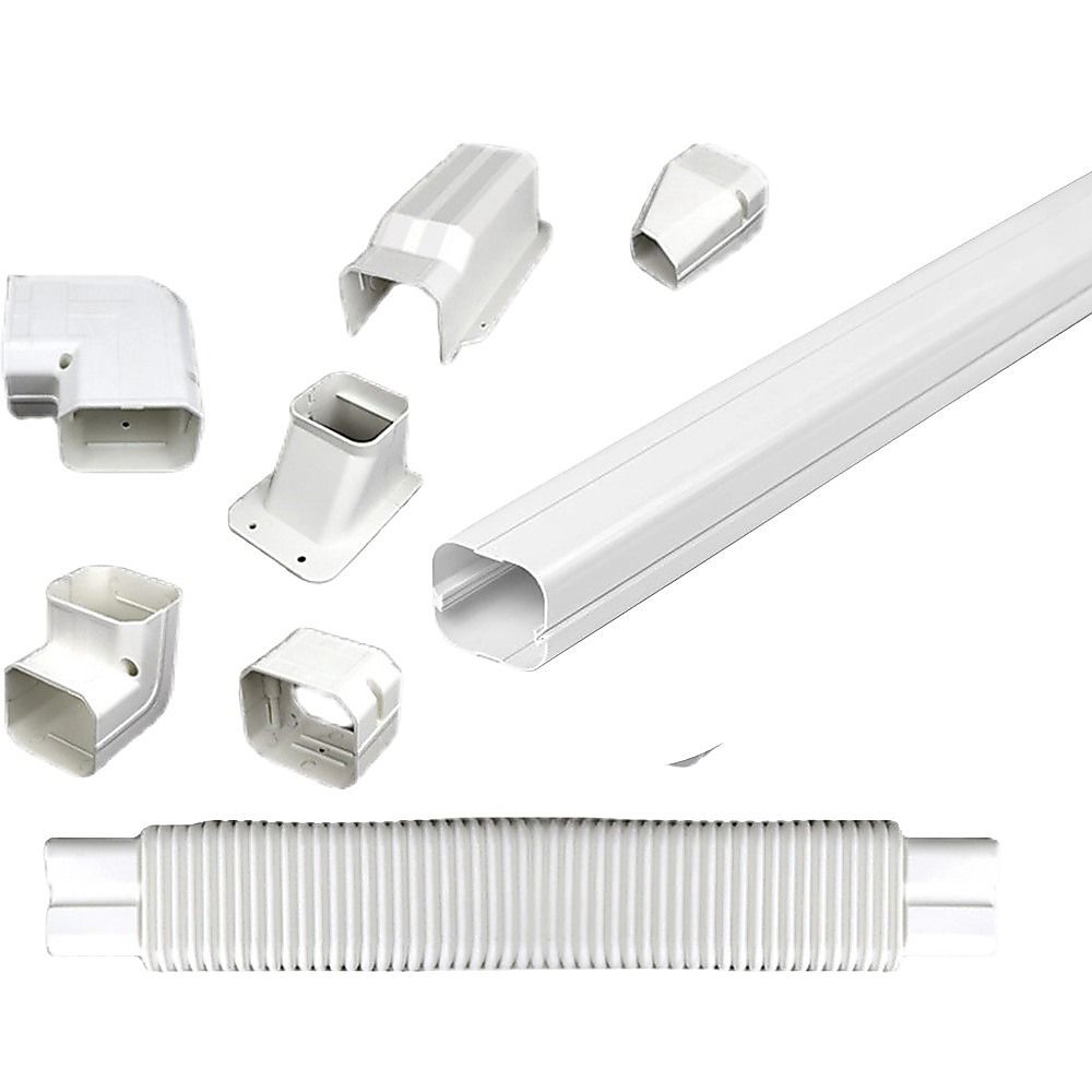 75mm 5.4m Mini Split Line Set Cover Kit PVC for Air Conditioner Installation