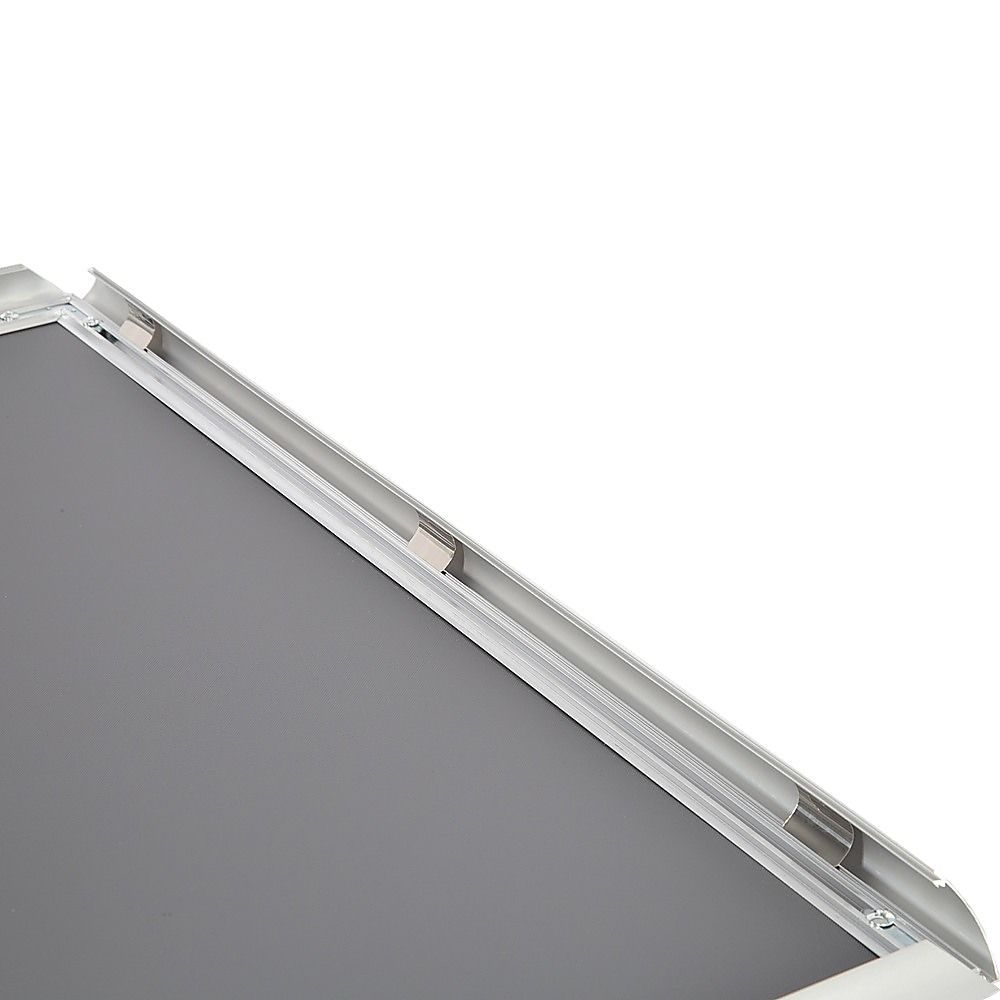 A2 2pc Aluminium Snap Poster Frame Wall Mount Sign Holder Silver