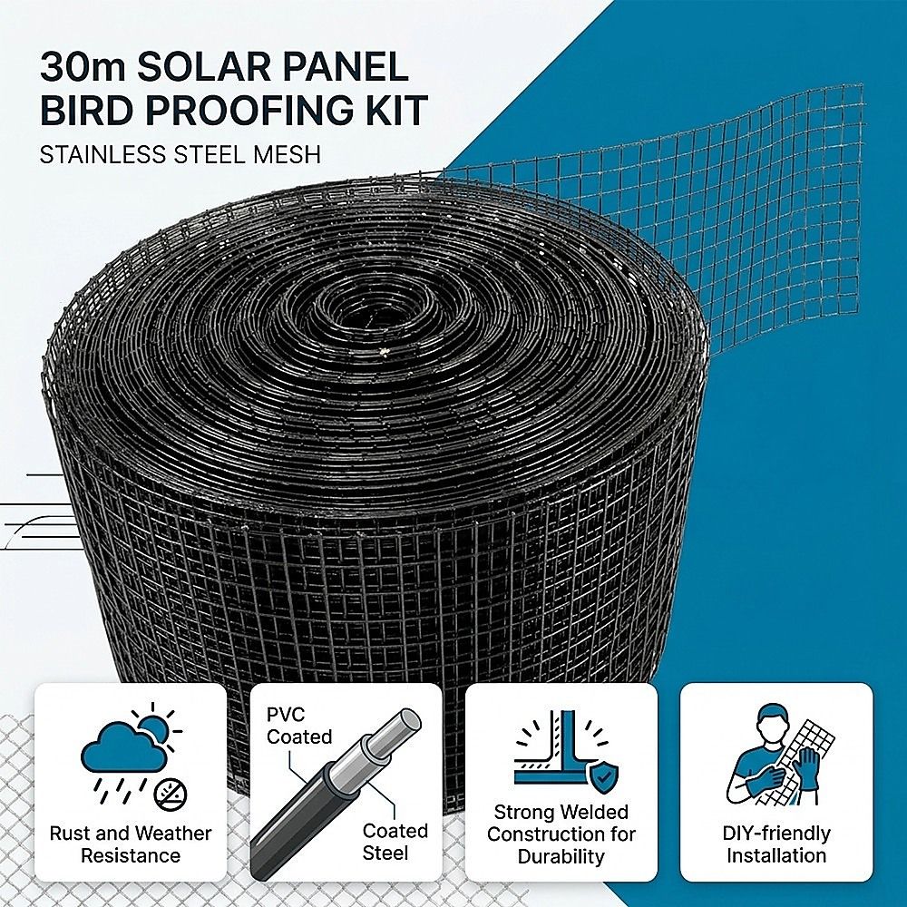 30m Solar Panel Bird Proofing Kit Stainless Steel Mesh