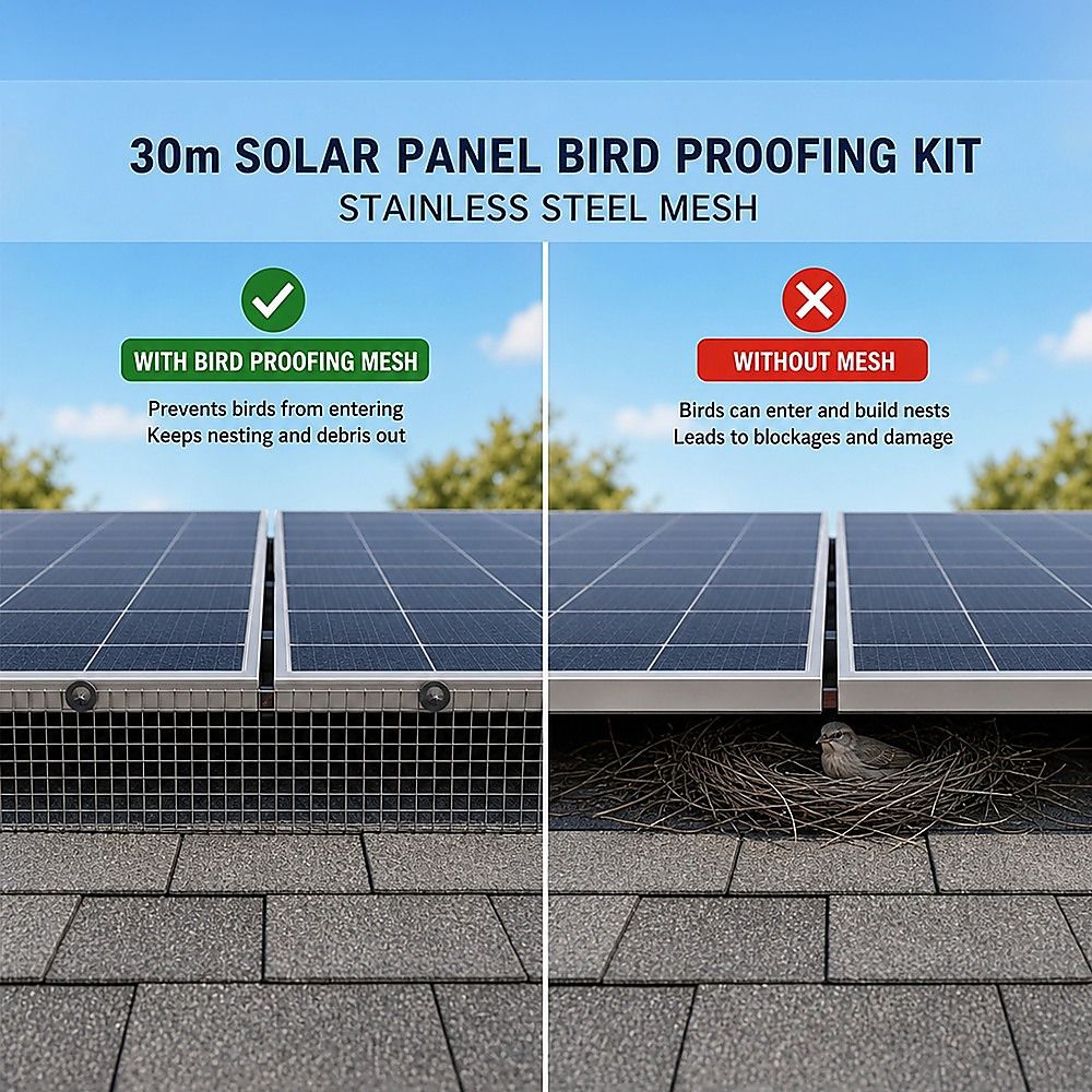 30m Solar Panel Bird Proofing Kit Stainless Steel Mesh