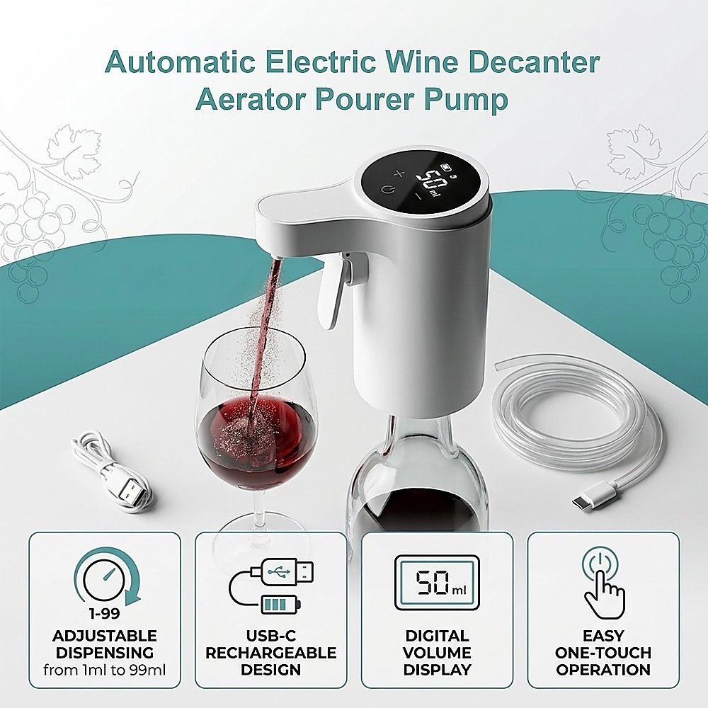 Electric Automatic Wine Decanter Aerator Pourer Pump