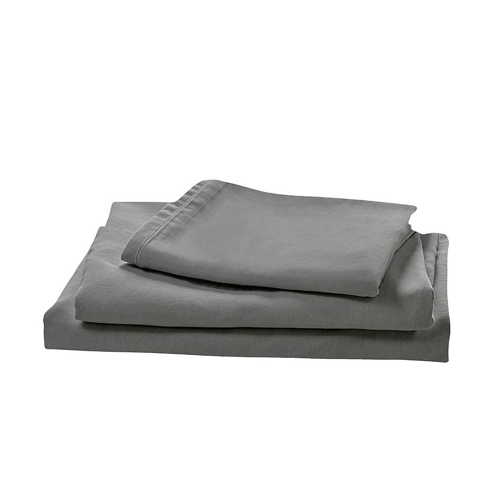 Microfiber Sheet Set 4 Piece Queen Light Grey Deep Pocket Bed Sheets Soft Breathable Easy Care Bedding