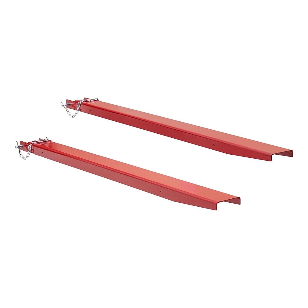 Heavy Duty Pallet Fork Extensions 184cm Carbon Steel Forklift Attachments with Safety Pins for Extended Load Handling