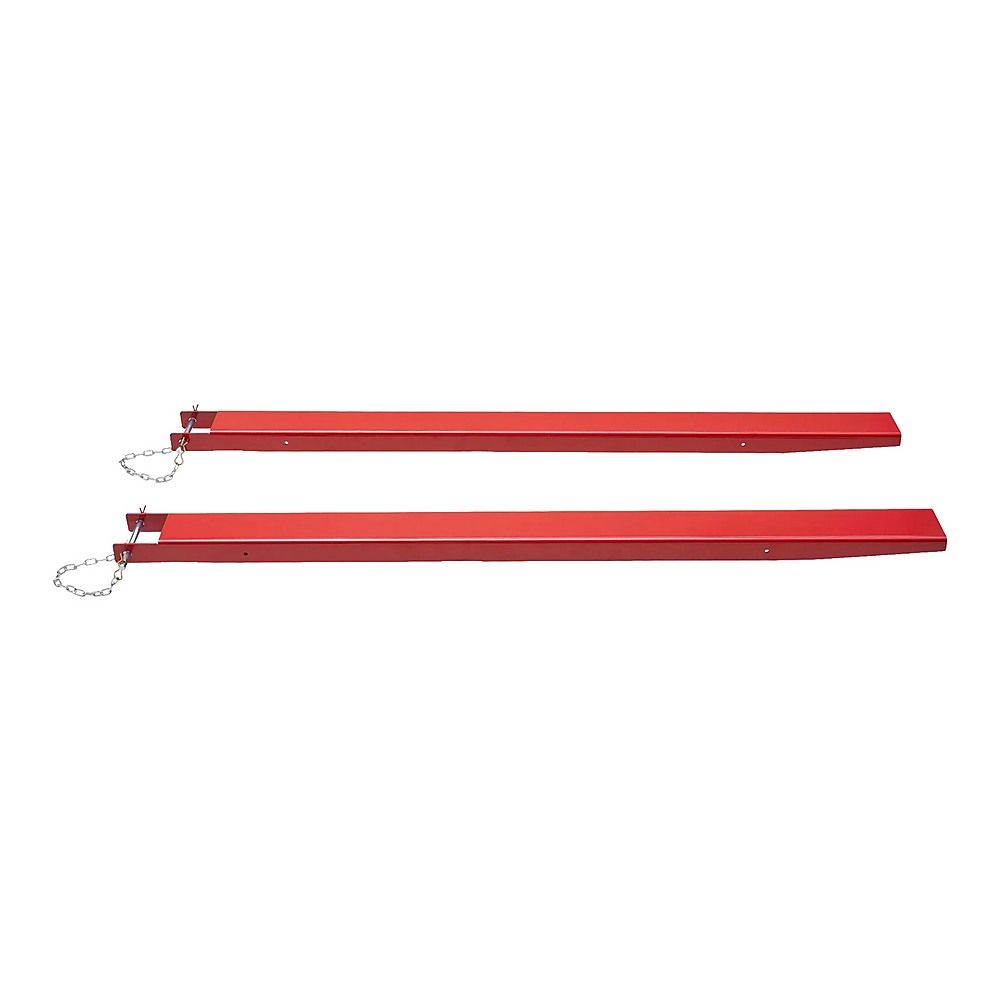 Heavy Duty Pallet Fork Extensions 184cm Carbon Steel Forklift Attachments with Safety Pins for Extended Load Handling