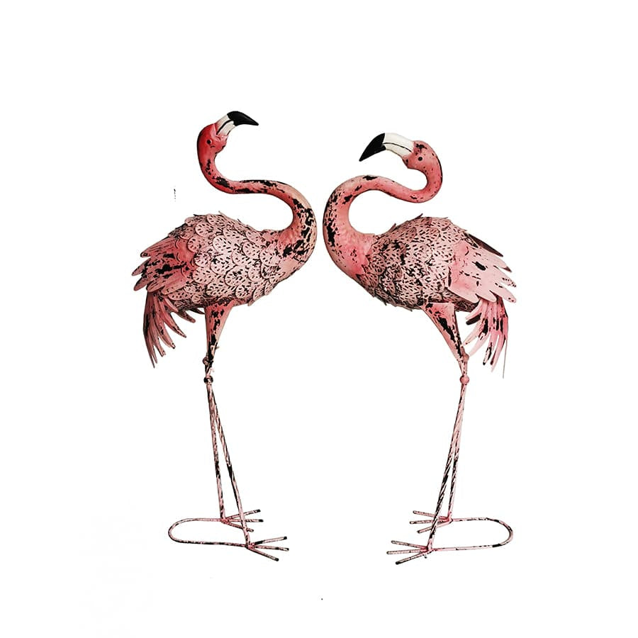 Set 2 Asst Flamingo Statues 96cm