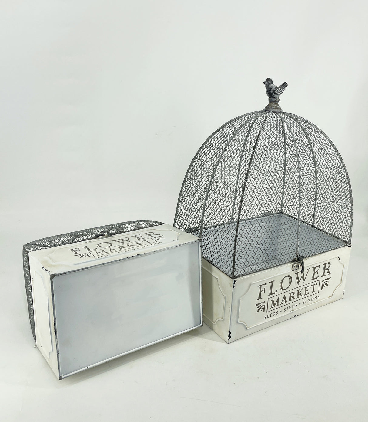 Set 2 Nested 'Flower Market' Cloche Cages 36cm, 36cm