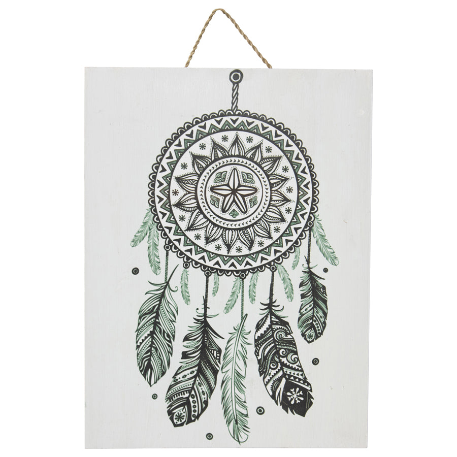 Handcrafted Monochrome Dream Catcher Wall Art 30x2cm