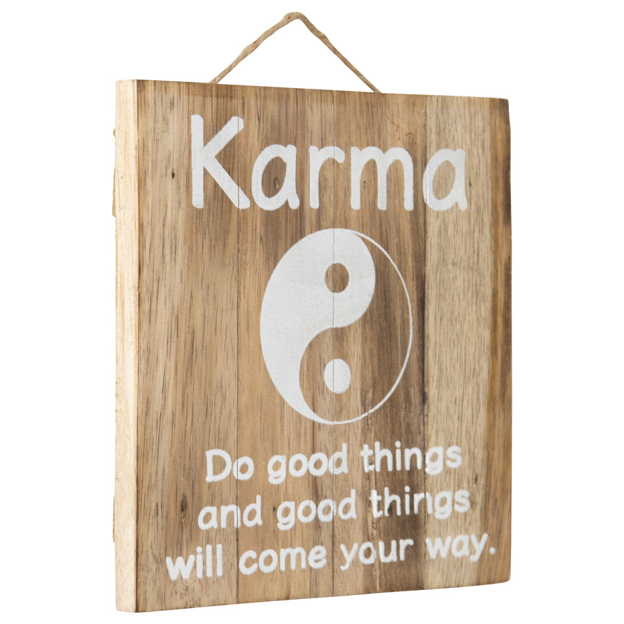 Handcrafted Karma Wall Art 20x20cm