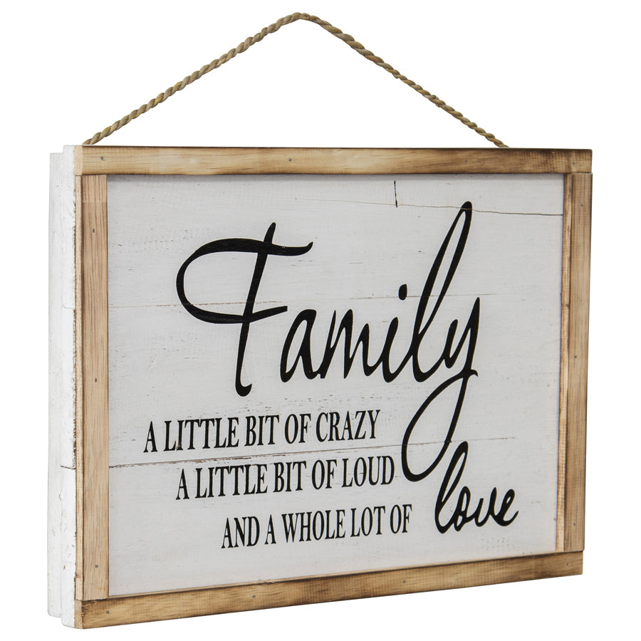 Handcrafted Family Crazy Love Framed Wall Art 30x40cm