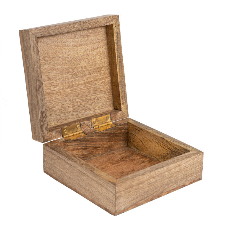 Handcrafted Carved Mandala Box 14cm