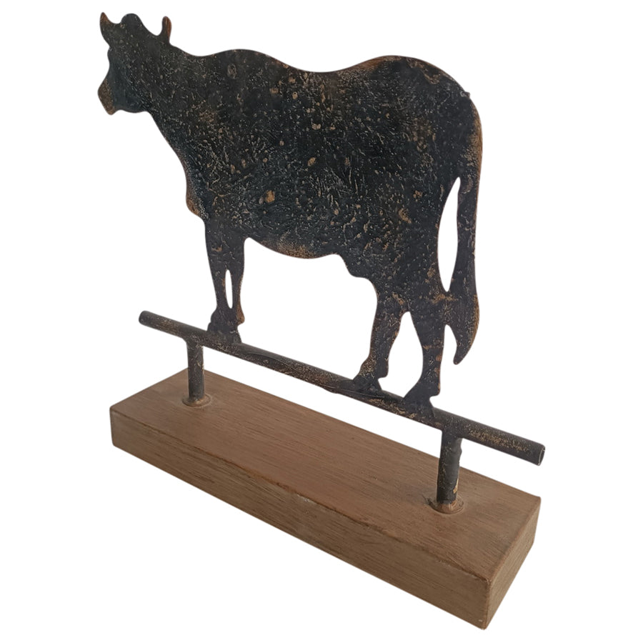 Cow Statue on Base 30x26cm