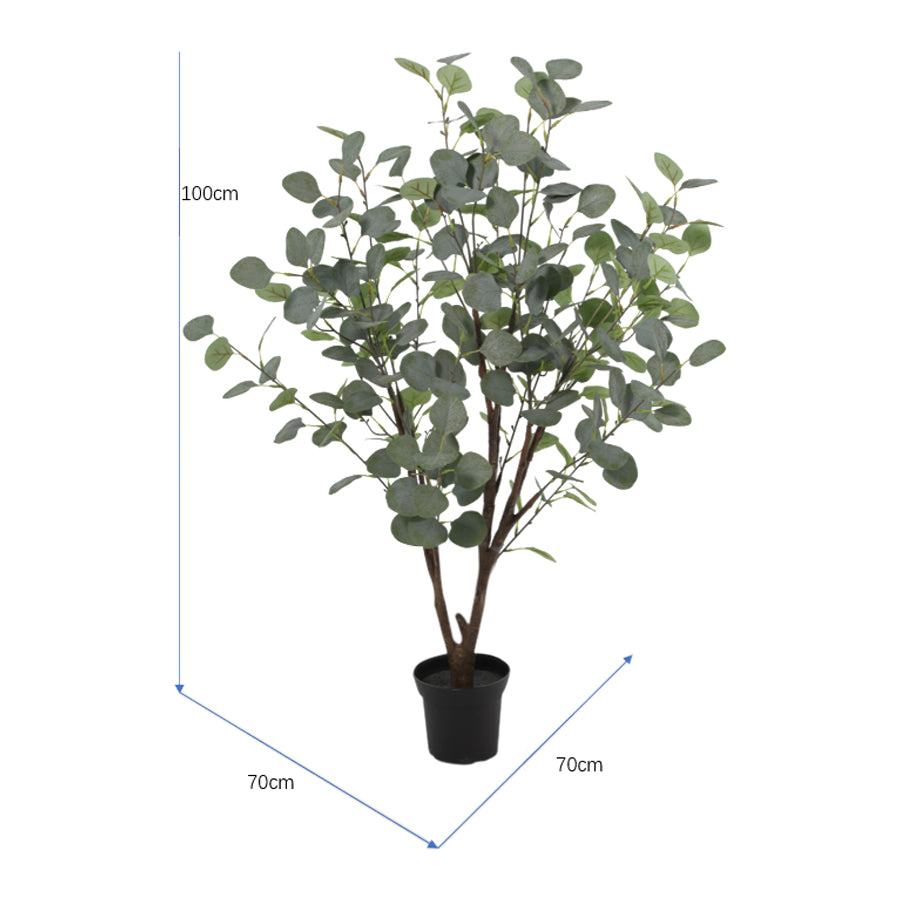Potted Artificial Eucalyptus Gum Tree 100cm