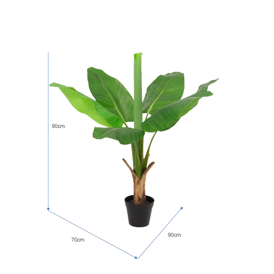 Potted Artificial Banana Tree 90cm