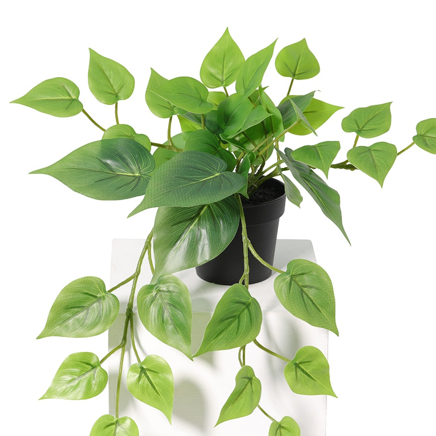 Potted Artificial Hanging Pothos 38cm