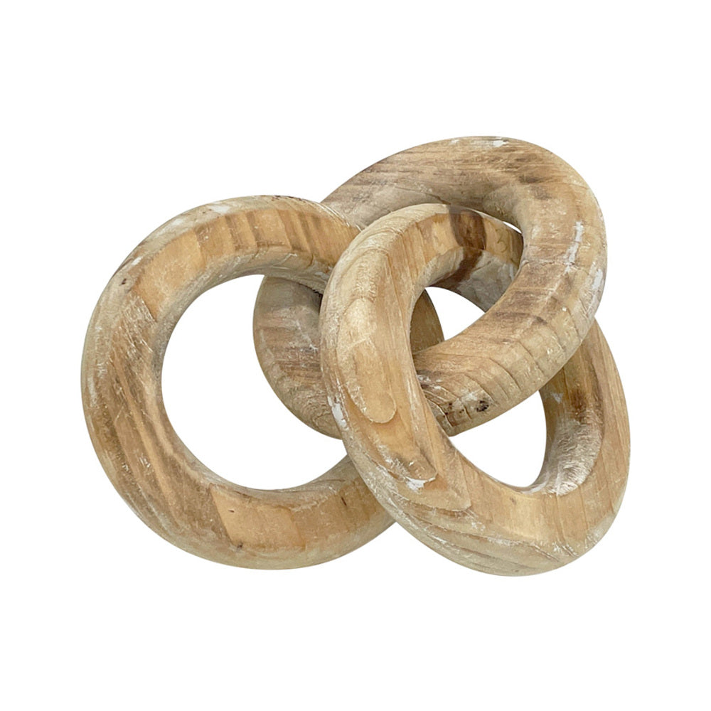 Chunky Wood Circle Chain Link 26cm