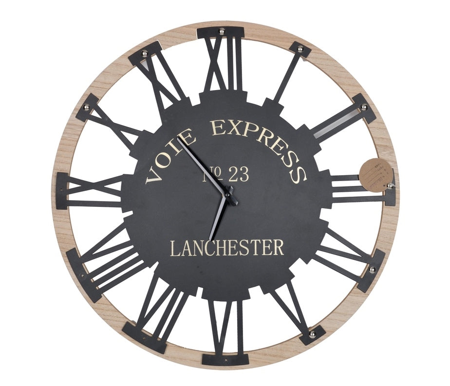 Roman Numeral Round Wall Clock 50cm
